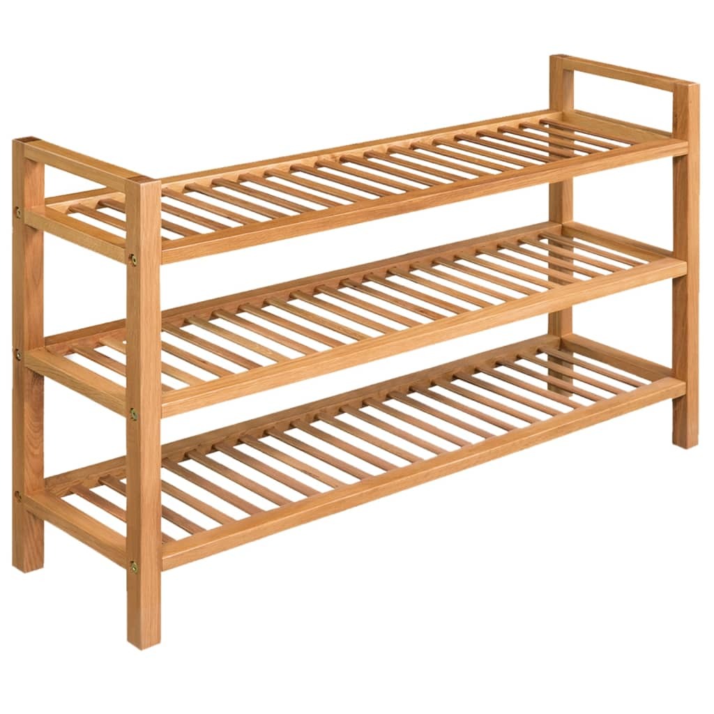 Solid Oak Shoe Rack – Large (39" x 23.6")