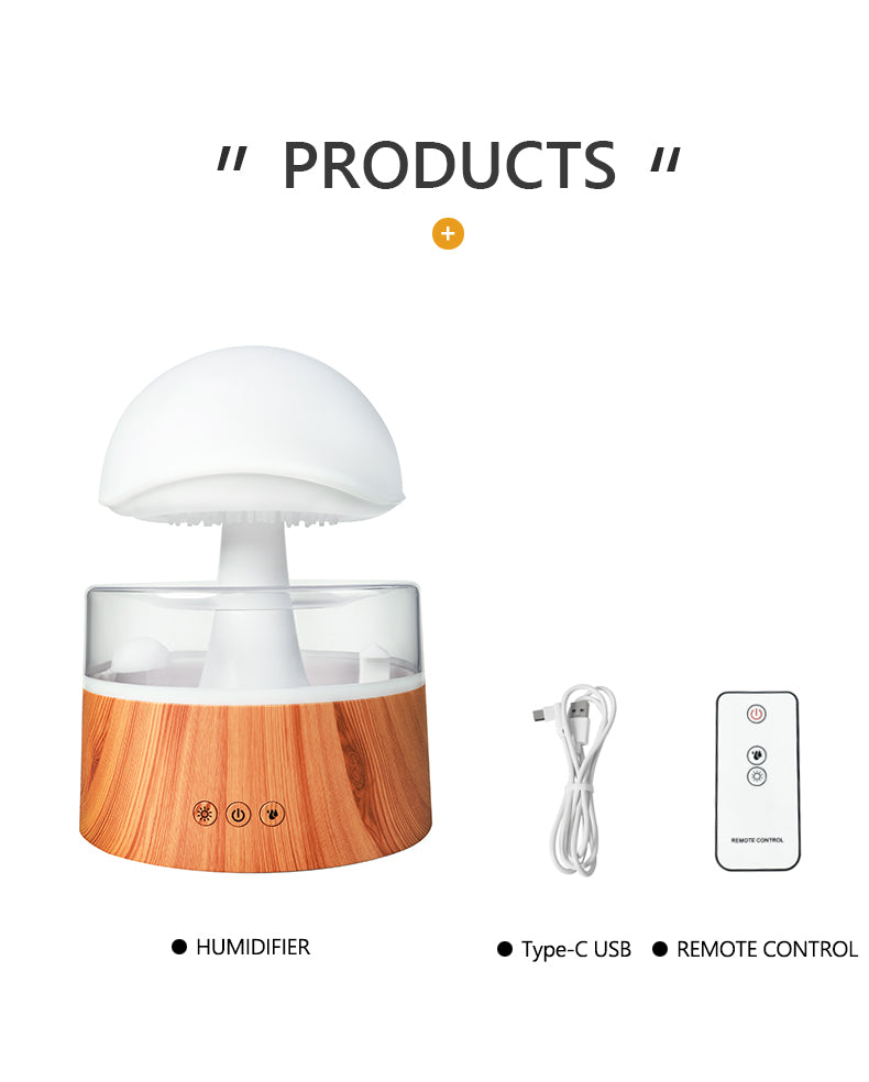 Rain Cloud Humidifier & Aromatherapy Diffuser – Whimsical 2-in-1 Wellness Companion