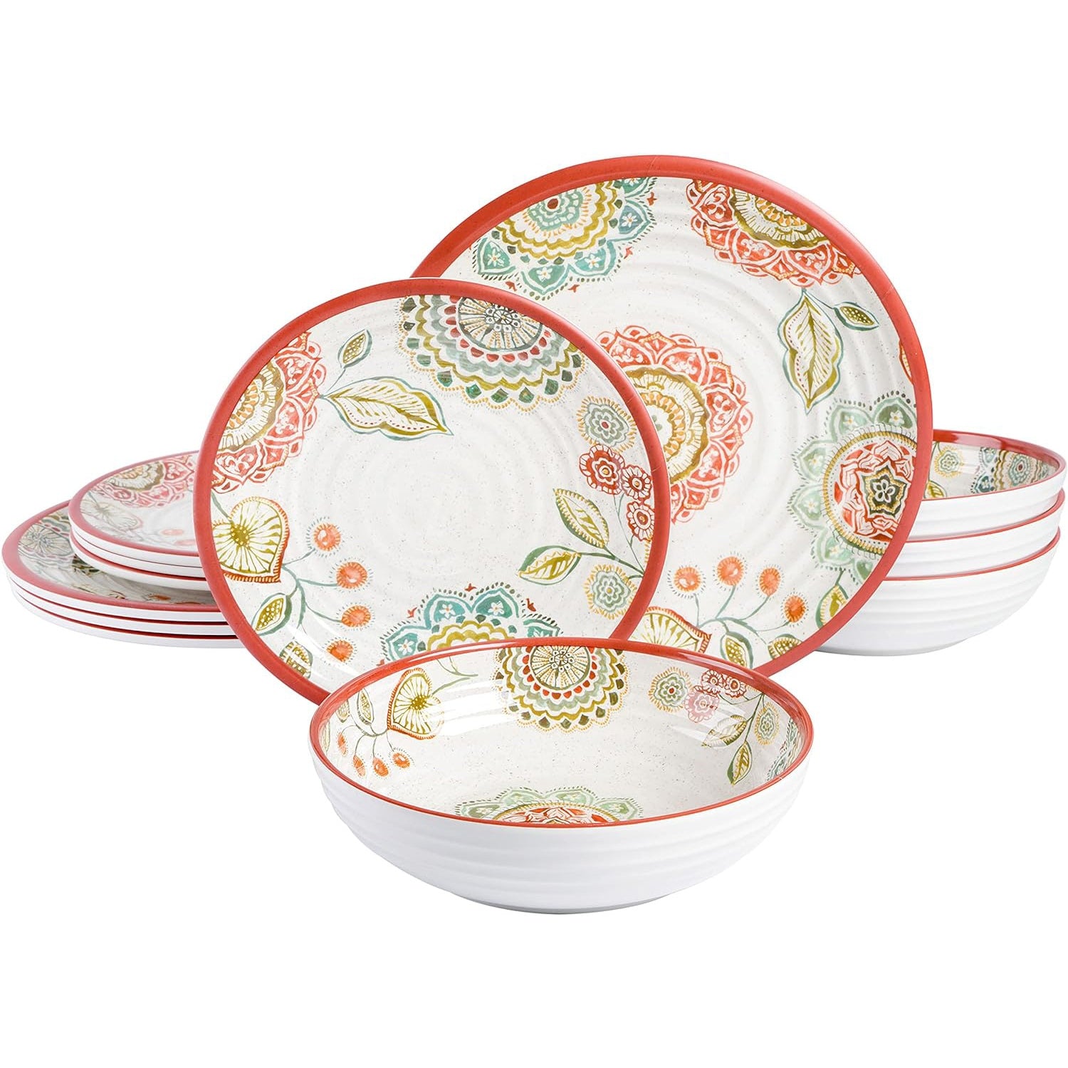 Laurie Gates Brick Floral Dinnerware Set