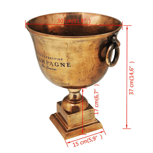 Decorations Copper Brown Copper Large Cooler/Ice Bucket
