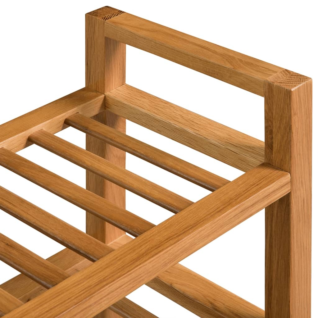 Solid Oak Shoe Rack – Large (39" x 23.6")