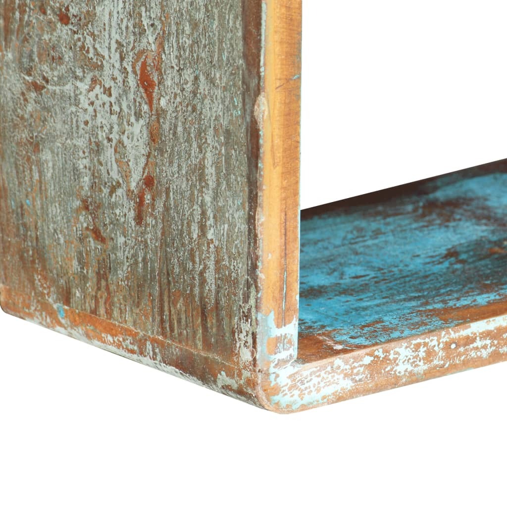 Reclaimed Wood Wall Cube Shelves