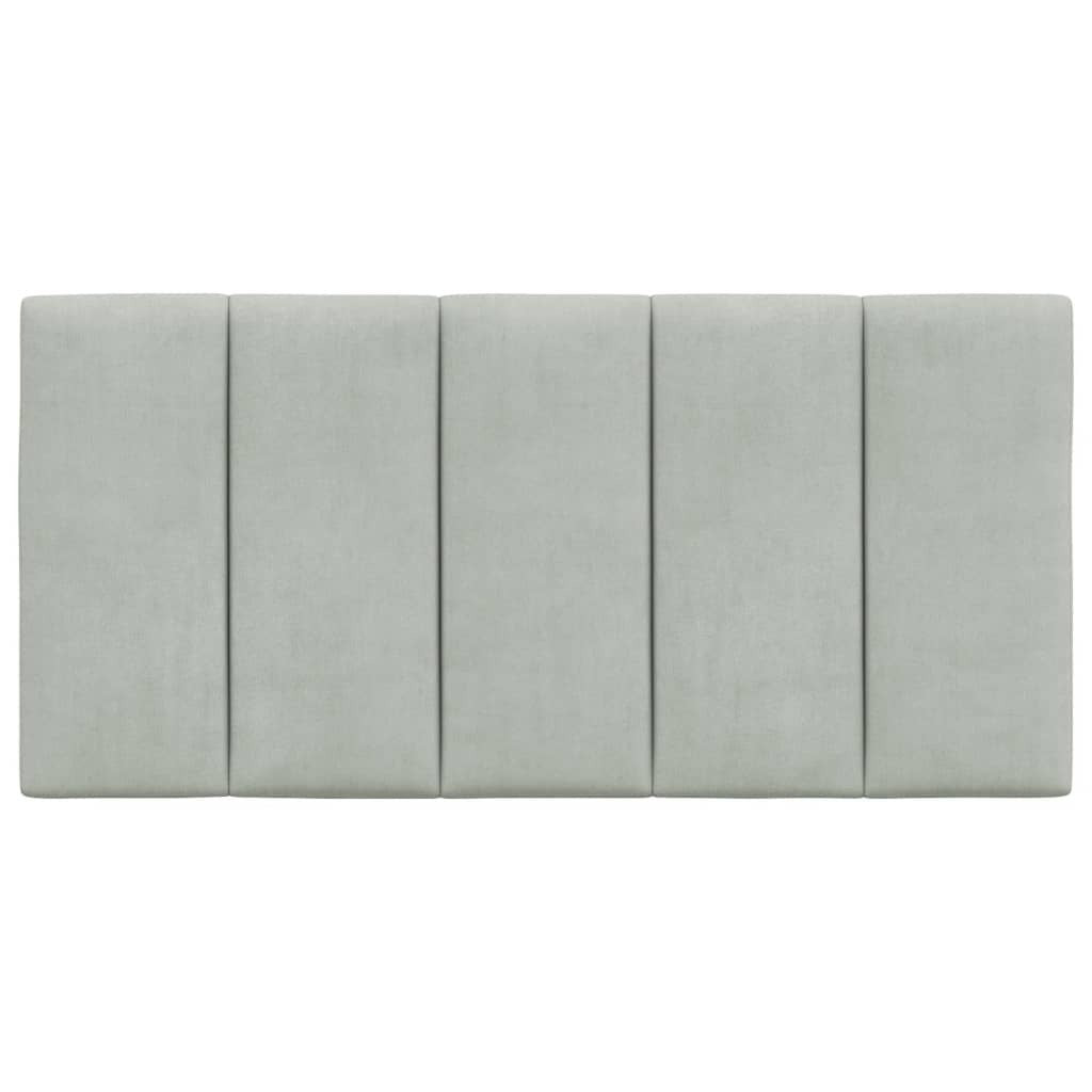 Light Grey Velvet Headboard Cushion