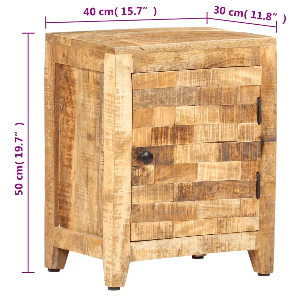 Rustic Mango Wood Bedside Cabinet