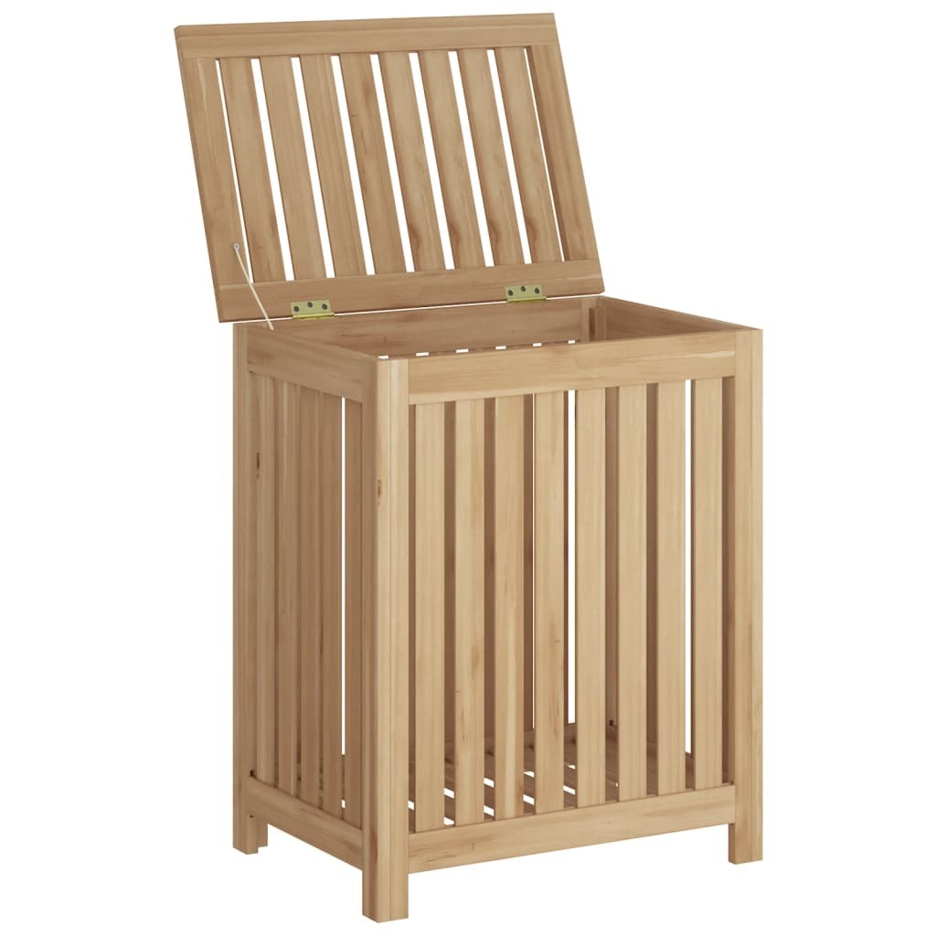 Teak Wood Laundry Basket - 19.7" x 13.8" x 23.6"