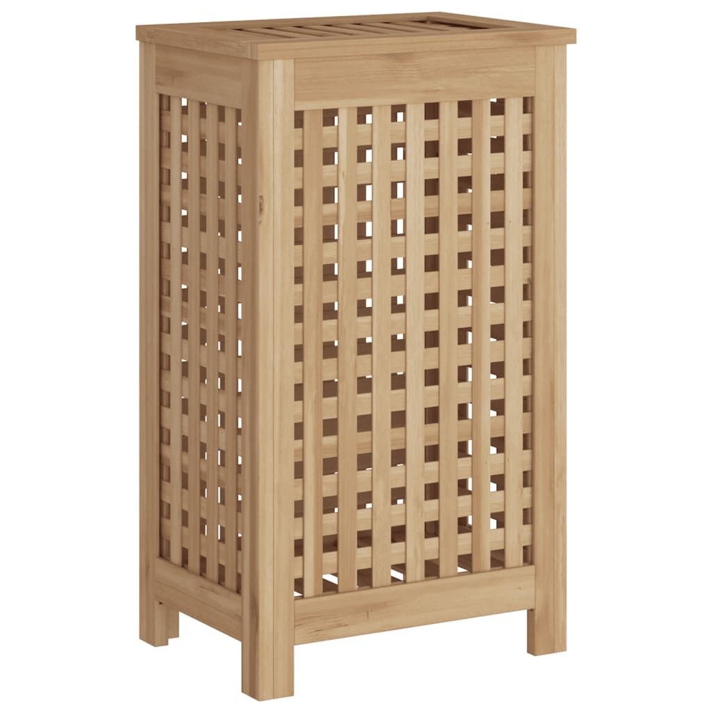 Teak Wood Laundry Bin - 13.8" × 9.8" × 23.6"