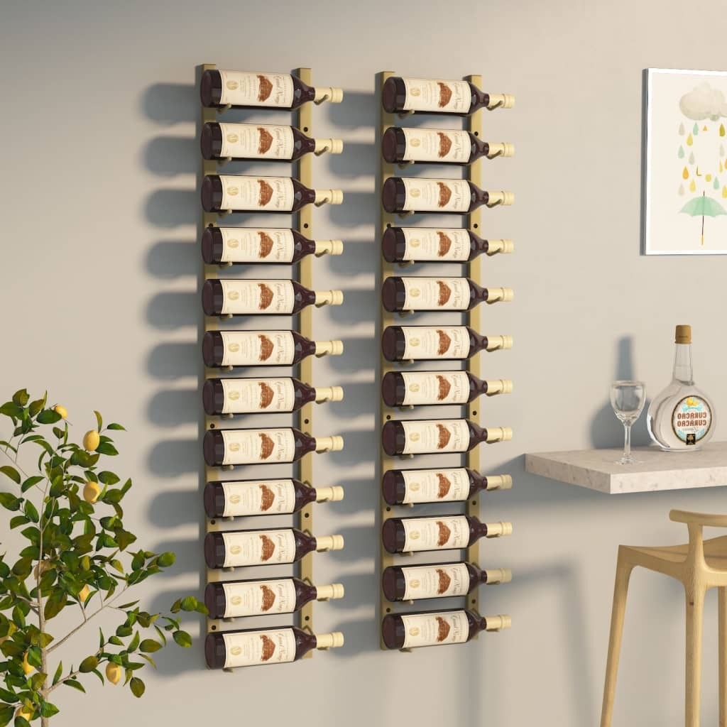 Modern 12-Bottle Wall Mount Wine Rack