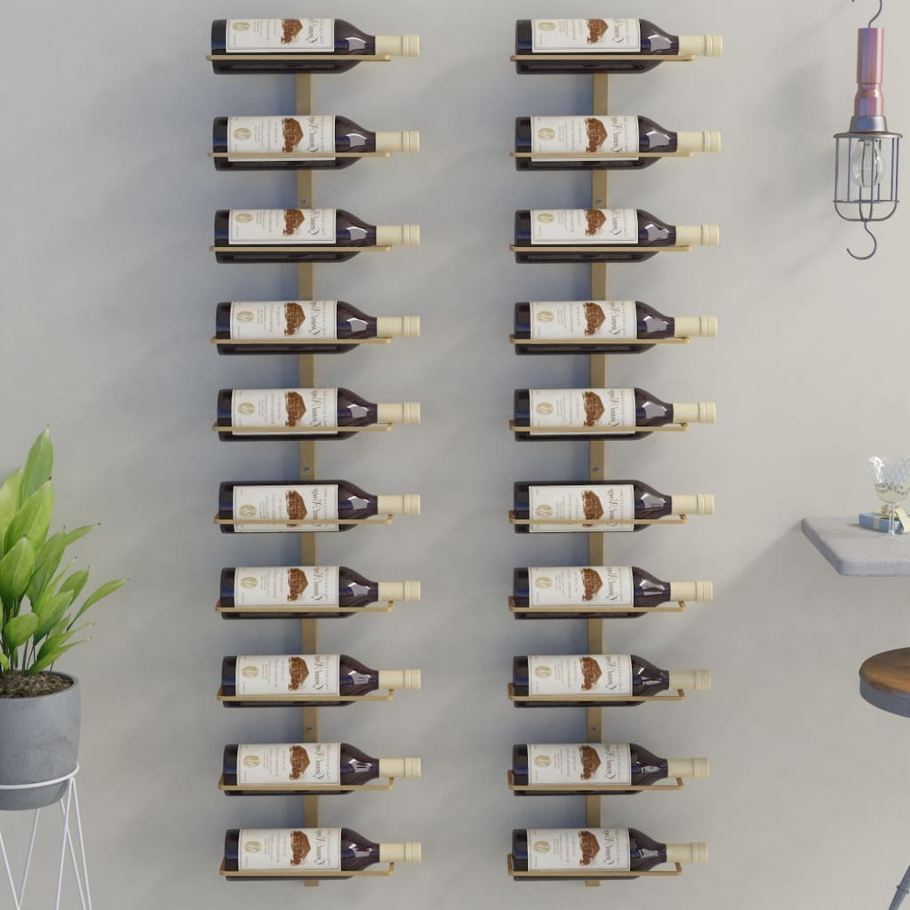 Sleek 10-Bottle Wall Wine Rack