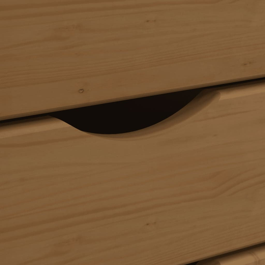 Solid Pine Rolling Storage Cabinet