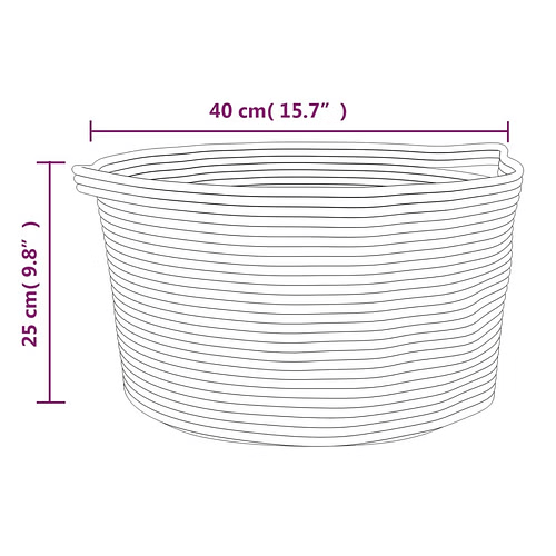 Modern Woven Storage Basket – 15.7" × 9.8" (Grey/White)