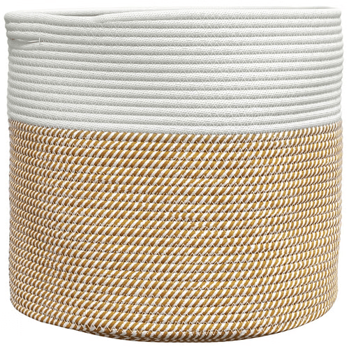 Bohemian Woven Storage Basket – Medium (40×35cm)