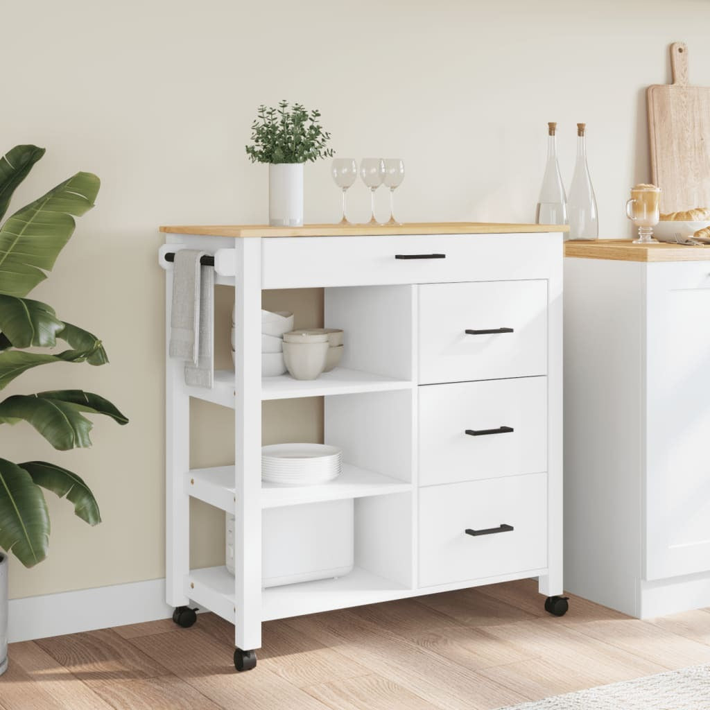 Rustic Pine Kitchen Trolley – Vintage Charm Meets Practical Storage