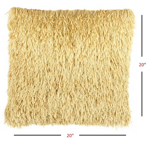 Sunny Shag Throw Pillow – 20" Square