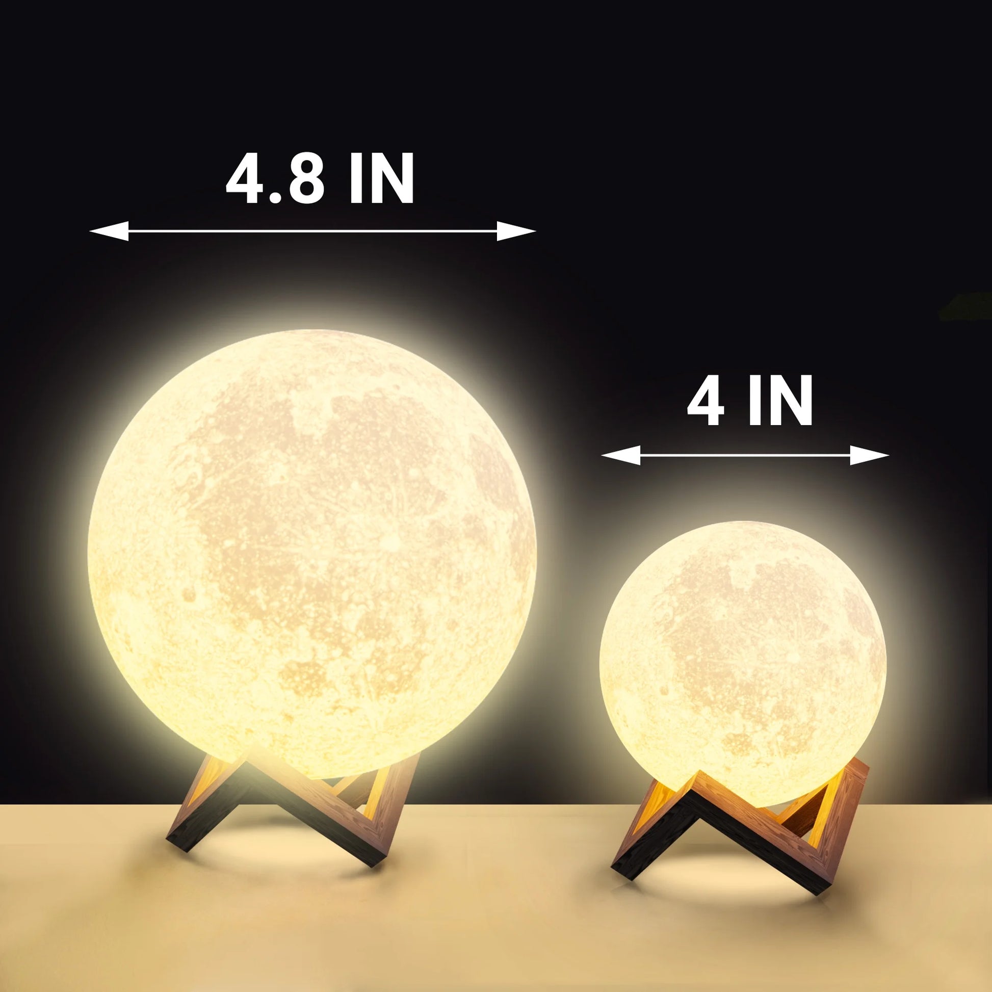 Moonlight Night Light for Kids Adults, 4Inch/3D Printing Moon Lamp Night Lamp for Bedroom Decor, 16 Color Moon Decor for Kids Bedroom Decor