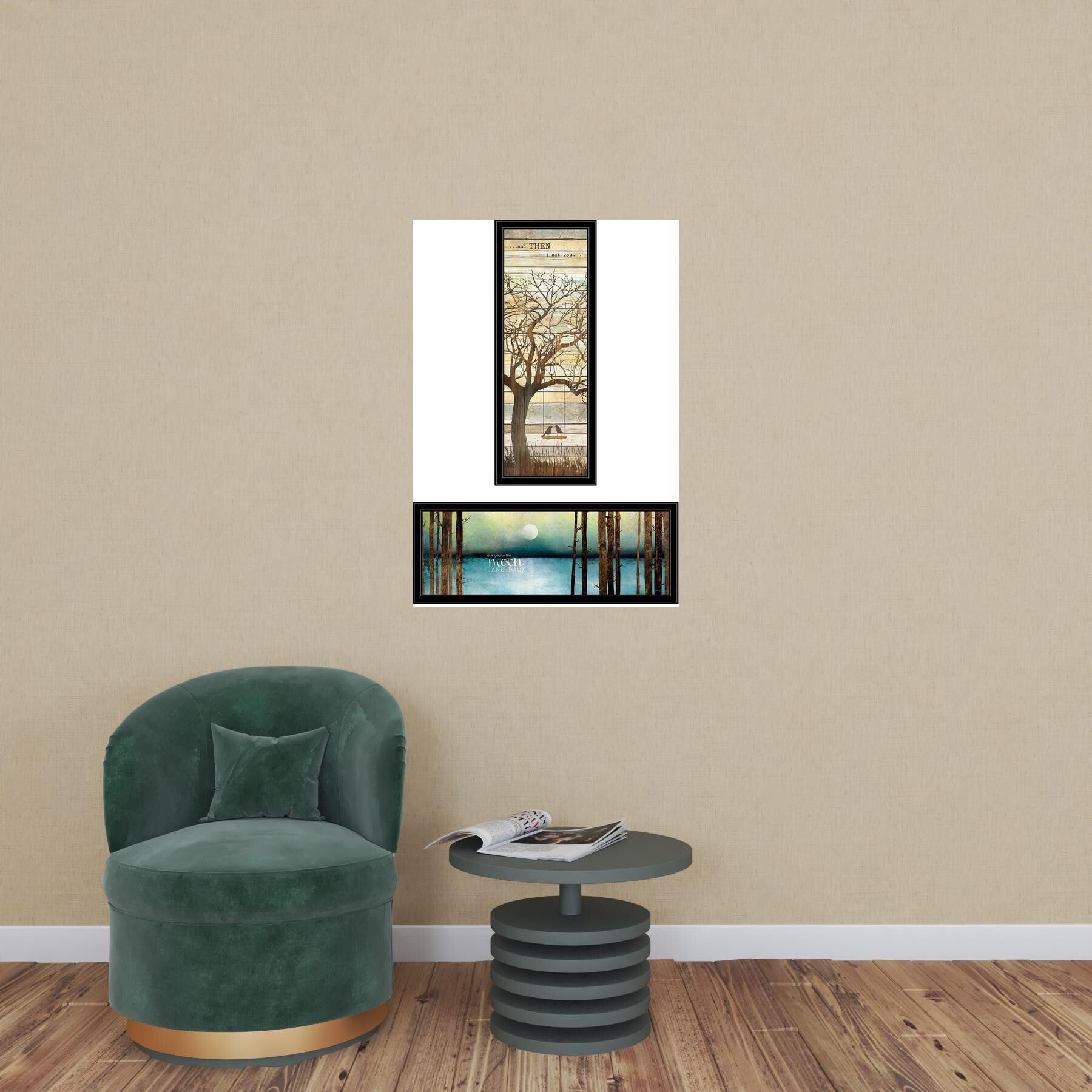 "Living Your Dreams" Framed Wall Art Set – 39"x15" (Each)