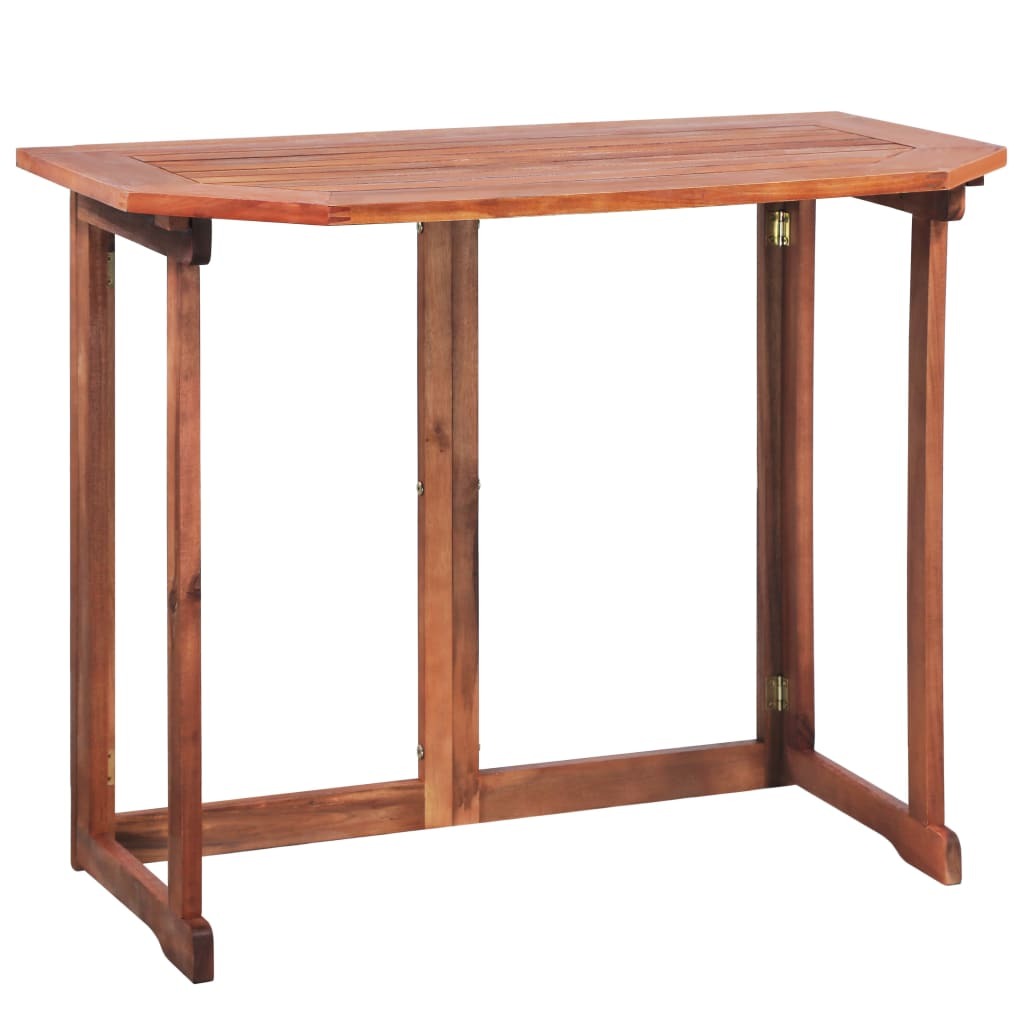 Acacia Wood Folding Table & Corner Bench Set