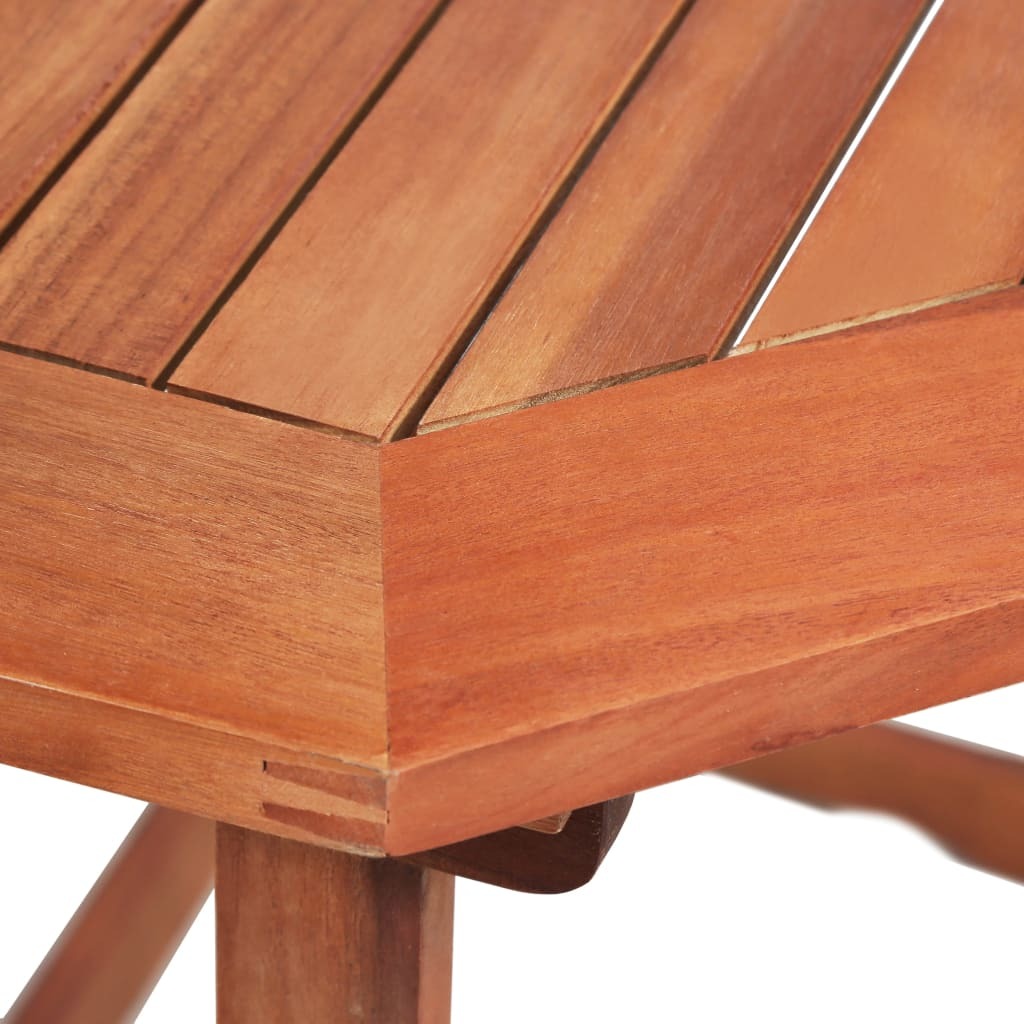 Acacia Wood Folding Table & Corner Bench Set