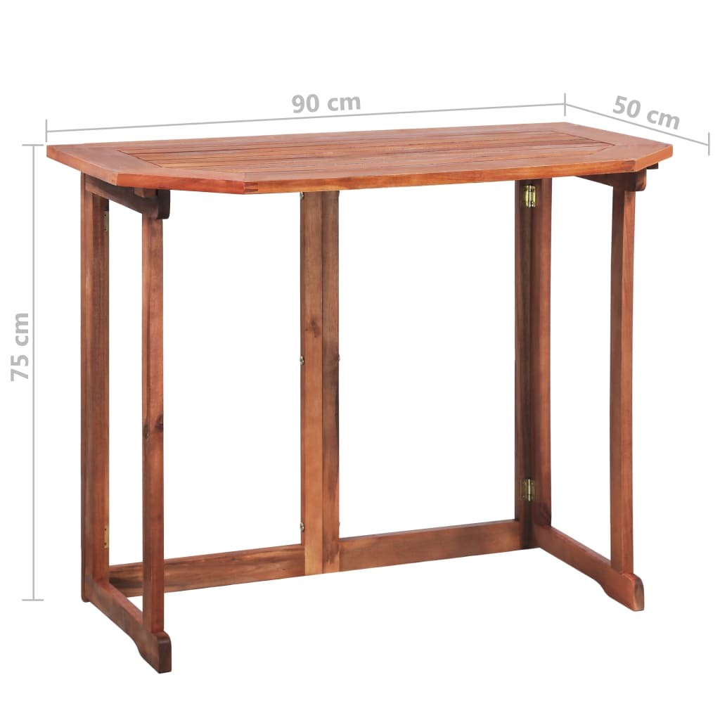 Acacia Wood Folding Table & Corner Bench Set