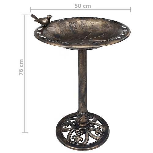 Antique Bronze Bird Bath – 50×76cm