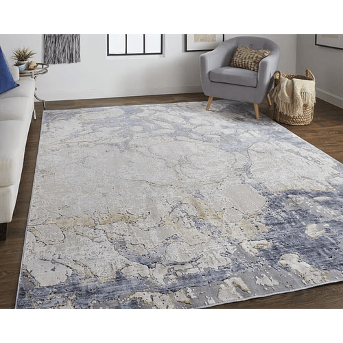 2' x 3' Abstract Distressed Area Rug