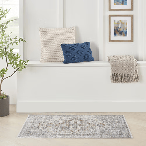 4'x6' Oriental Power Loom Rug – Gray