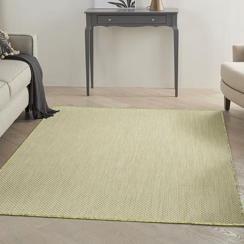 5'x7' Geometric Power Loom Area Rug – Green