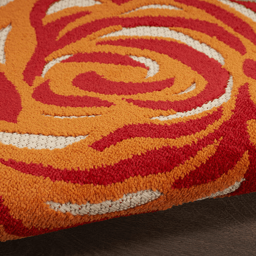 3'x4' Floral Power Loom Rug – Blue & Orange