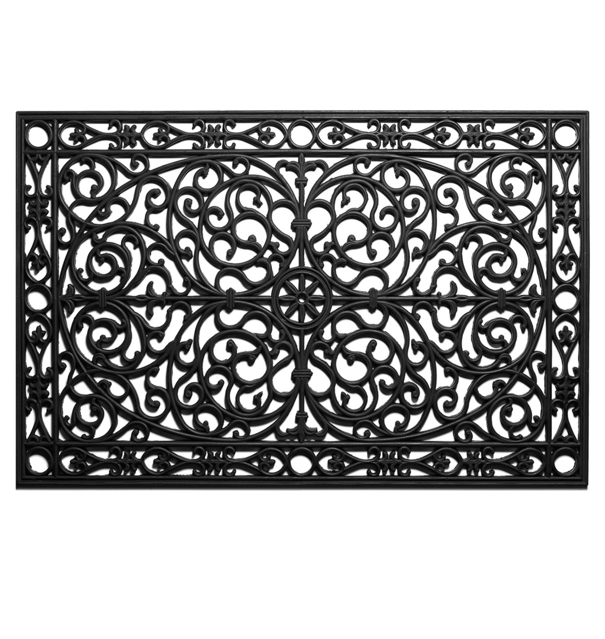 Heavy-Duty Scrollwork Welcome Mat – 24"x36"