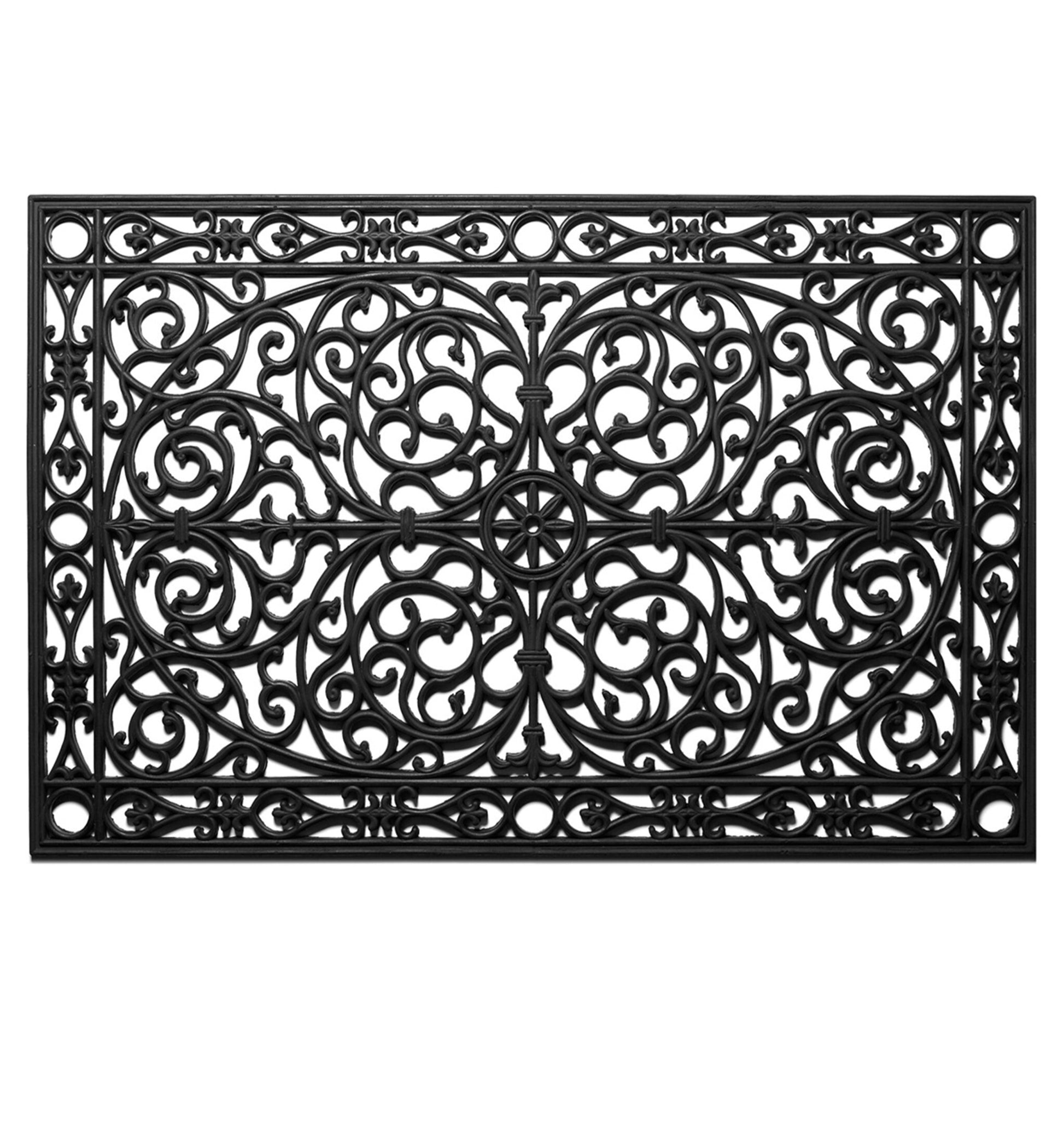 Heavy-Duty Scrollwork Welcome Mat – 24"x36"
