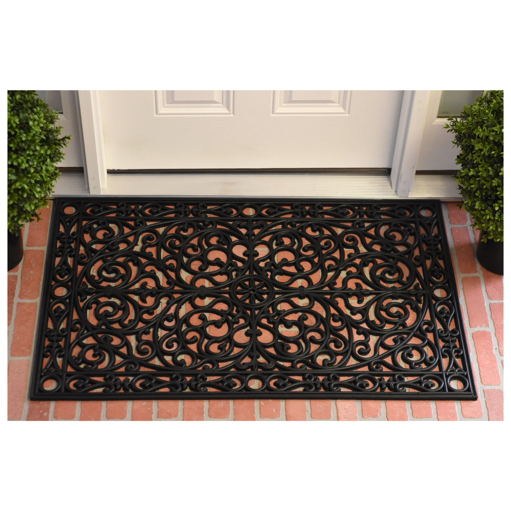 Heavy-Duty Scrollwork Welcome Mat – 24"x36"