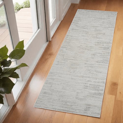 2' x 5' Geometric Distressed Area Rug