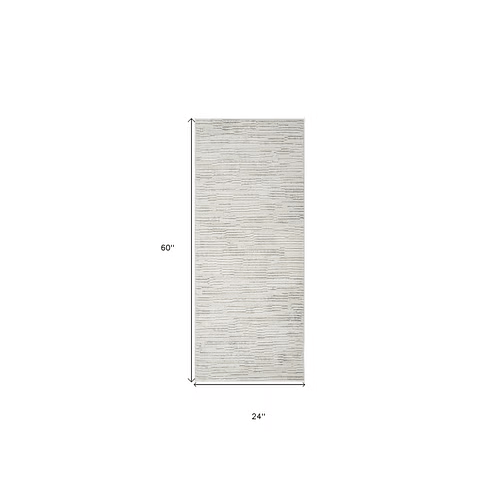 2' x 5' Geometric Distressed Area Rug