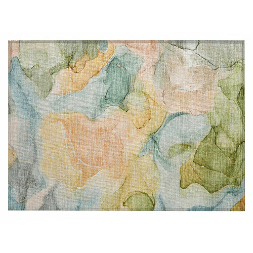2'x3' Abstract Indoor/Outdoor Rug – Blue
