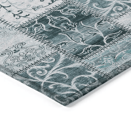 3'x5' Patchwork Indoor/Outdoor Rug – Teal
