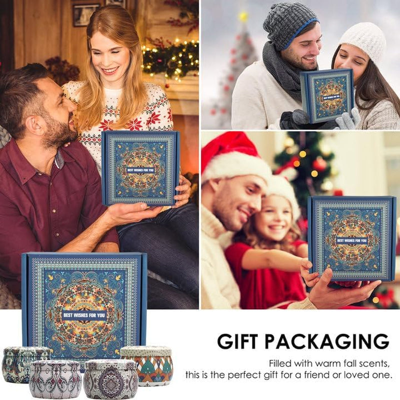 Scented Candle Gifts for Women, 4 Pack 4.4 Oz Aromatherapy Candles, Stocking Stuffers for Women, Stress Relief Gifts for Girlfriend, Teacher, Mom, Anniversary, Birthday, Christmas Gift