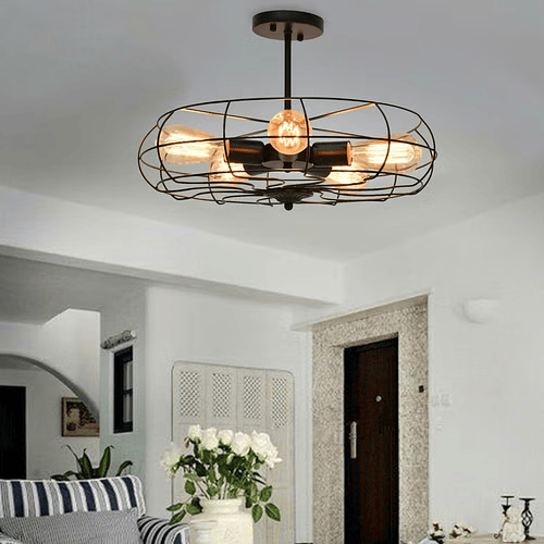 5-Light Industrial Farmhouse Pendant – 18.5"