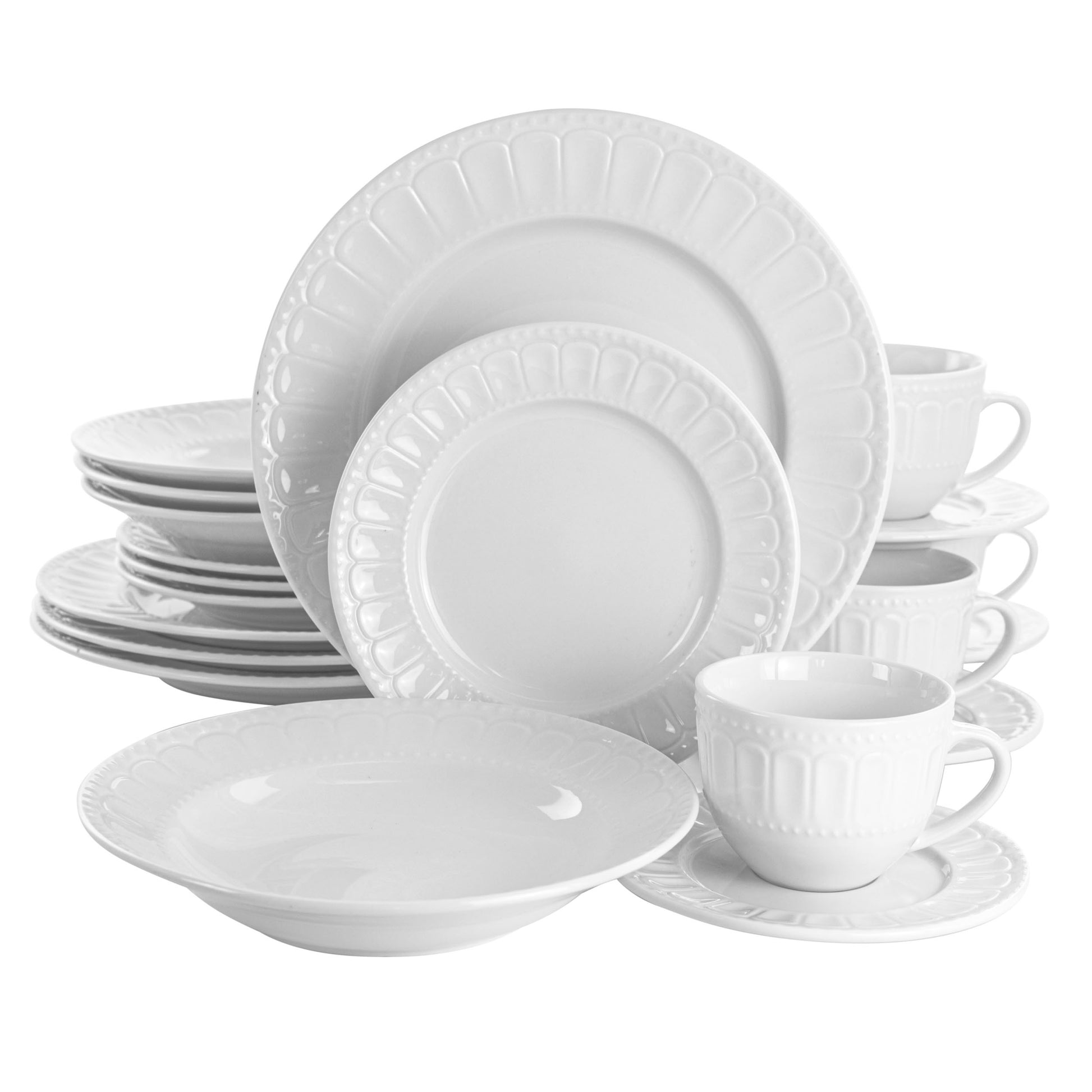 Elama Charlotte 20-Piece Porcelain Dinnerware Set