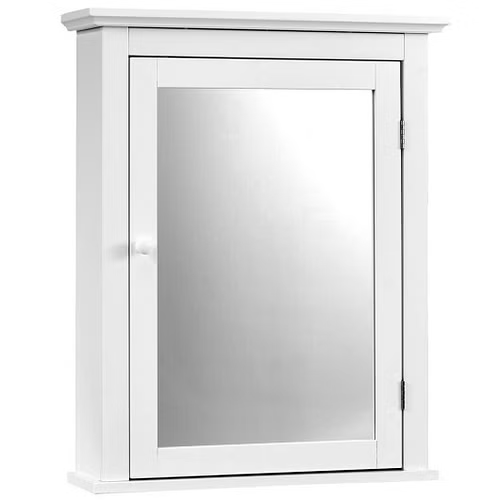 Vintage Wall-Mounted Bathroom Cabinet – 22" Mirror & Storage