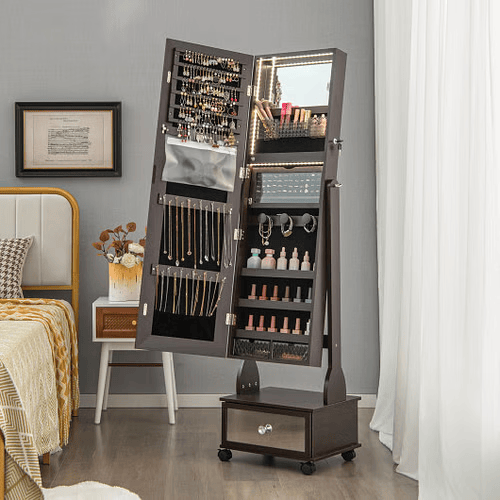 3-in-1 Jewelry Armoire with Full-Length Mirror – 62.5"