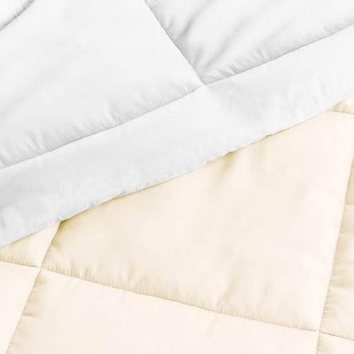 Classic Reversible Microfiber Comforter Set - White/Cream